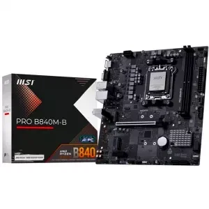 MSI Placa Base PRO B840M-B AMD Socket AM5 DDR5 MATX 911-7E76-002 MSI Placa Base PRO B840M-B AMD Socket AM5 DDR5 MATX 911-7E76-002