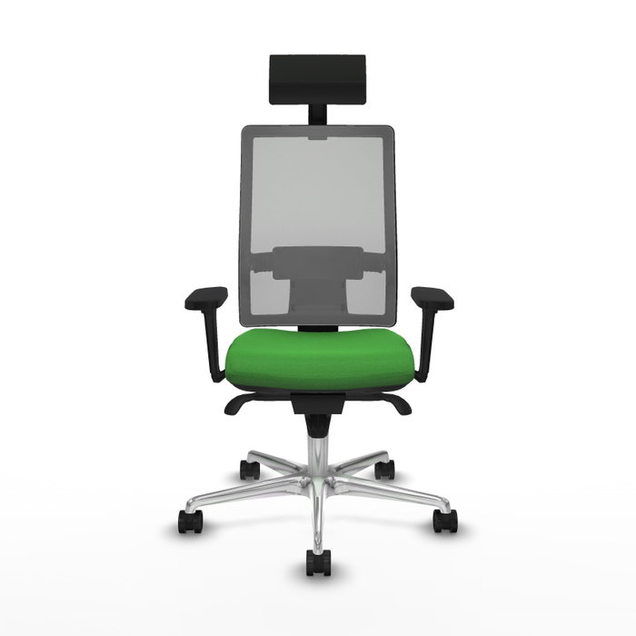 PIQUERAS Y CRESPO Silla de oficina Horna Verde y Gris con Mecanismo Sincro PIQUERAS Y CRESPO Silla de oficina Horna Verde y Gris con Mecanismo Sincro