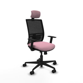 PIQUERAS Y CRESPO Silla de oficina Yunquera Rosa y Negro