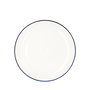 Summa Set de 6 Platos Llanos Coupe de Porcelana, 23 cm, Marfil y Azul