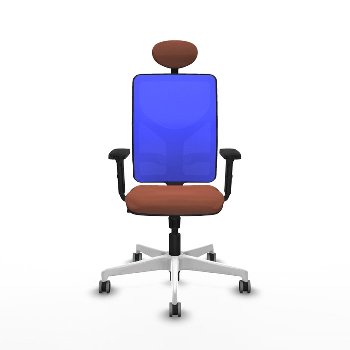 PIQUERAS Y CRESPO Silla de oficina Motilla con mecanismo Sincro, Marrón y Azul PIQUERAS Y CRESPO Silla de oficina Motilla con mecanismo Sincro, Marrón y Azul