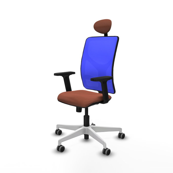PIQUERAS Y CRESPO Silla de oficina Motilla con mecanismo Sincro, Marrón y Azul PIQUERAS Y CRESPO Silla de oficina Motilla con mecanismo Sincro, Marrón y Azul