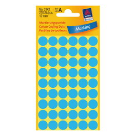 AVERY Zweckform Klebepunkte 3142 etiquetas azules de 12,0 mm, 270 unidades