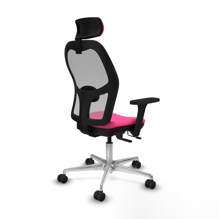 PIQUERAS Y CRESPO Silla de oficina Jorquera Rosa y Gris