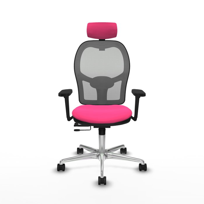 PIQUERAS Y CRESPO Silla de oficina Jorquera Rosa y Gris