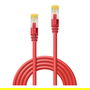 LINDY 47294 Cable de Red Cat7 S/FTP LSZH Rohkabel, Doble Blindaje, Conectores RJ-45, Color Rojo, 2.00 Metros