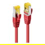 LINDY 47294 Cable de Red Cat7 S/FTP LSZH Rohkabel, Doble Blindaje, Conectores RJ-45, Color Rojo, 2.00 Metros