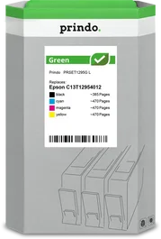 Prindo Multipack de Tinta Negro, Cian, Magenta y Amarillo PRSET1295G Green L