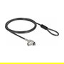 DeLOCK Cable de Seguridad para Laptop con Bloqueo de Llave, Acero al Carbono 1.5 m, Compatible con Ranura HP Nano, Incluye 2 Llaves, Negro/Plata