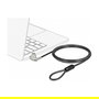 DeLOCK Cable de Seguridad para Laptop con Bloqueo de Llave, Acero al Carbono 1.5 m, Compatible con Ranura HP Nano, Incluye 2 Llaves, Negro/Plata