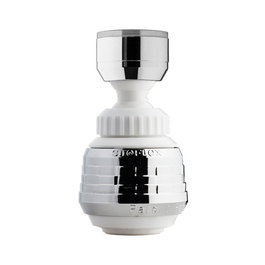 Siroflex Blue Line - Atomizador para Grifo de Doble Función, Cromado-Blanco, 360° Orientable, Chorro y Ducha, Ahorro de Agua