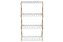 DKD Home Decor Estantería de Bambú Plegable Blanco 50,5x29x89,5 cm