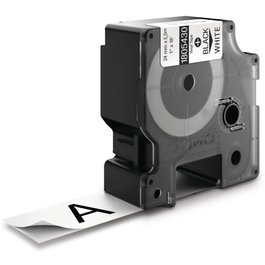 Dymo Cinta de Vinilo Rhino Industrial 24 mm x 5,5 m Negro sobre Blanco 1805430