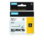 DYMO Rhino Cinta de Vinilo Industrial Negro sobre Blanco 24 mm x 5,5 m