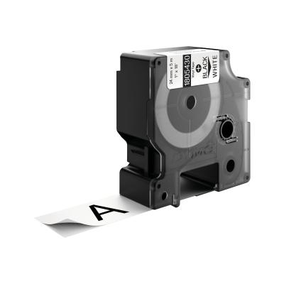 DYMO Rhino Cinta de Vinilo Industrial Negro sobre Blanco 24 mm x 5,5 m