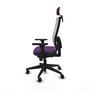 PIQUERAS Y CRESPO Silla de oficina Horna con mecanismo Sincro, Morado y Blanco