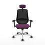 PIQUERAS Y CRESPO Silla de oficina Mardos con mecanismo Sincro/Traslack Morado y Negro