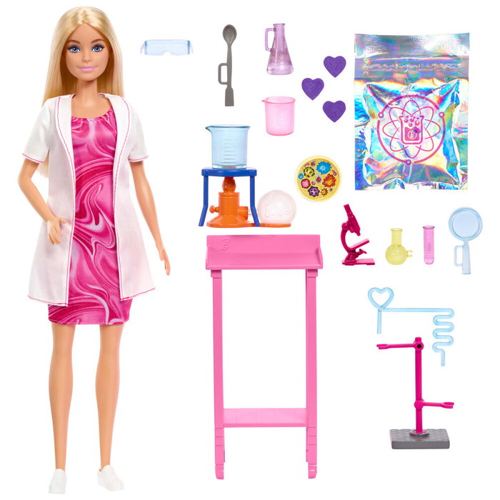 MATTEL Muñeca Científica Barbie +3 Años con Accesorios de Ciencia y Bata de Laboratorio para Juego de Roles MATTEL Muñeca Científica Barbie +3 Años con Accesorios de Ciencia y Bata de Laboratorio para Juego de Roles