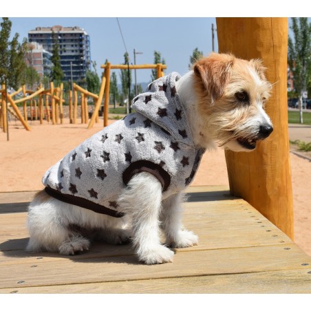 Nayeco Sudadera con Capucha Estrellas Marrón 40 cm para Perro