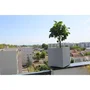 Riviera Contenedor Granito 40x40 Piedra Doble Pared Con Sistema De Retención De Agua Cuadrado 100% Reciclable Fabricación Francesa
