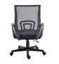 Equip 651003 Silla Ergonómica de Oficina y Ordenador, Respaldo de Malla, Asiento Acolchado, Reposabrazos Rígido, 5 Ruedas, Color Negro