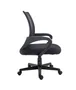Equip 651003 Silla Ergonómica de Oficina y Ordenador, Respaldo de Malla, Asiento Acolchado, Reposabrazos Rígido, 5 Ruedas, Color Negro