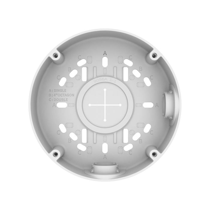 Hanwha Caja de Conexiones Back Box de Aluminio Blanca para Cámaras Wisenet, Compatible con QNV-C8083R