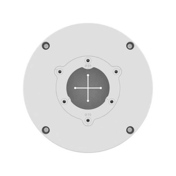 Hanwha Caja de Conexiones Back Box de Aluminio Blanca para Cámaras Wisenet, Compatible con QNV-C8083R