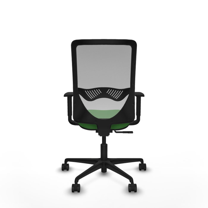 PIQUERAS Y CRESPO Silla de oficina Zulema con mecanismo Sincro, Verde y Gris