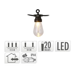 Party Lighting Guirnalda Vintage 20 LEDs Luz Cálida 12,5m