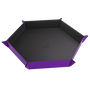 Gamegenic Bandeja Magnética Hexagonal para Dados, Negro/Púrpura, Reversible, Ideal para Juegos de Mesa, 35.3x53.3 cm