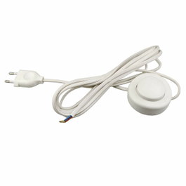 Arditi Interruptor eléctrico de pie blanco con cable de 3 m