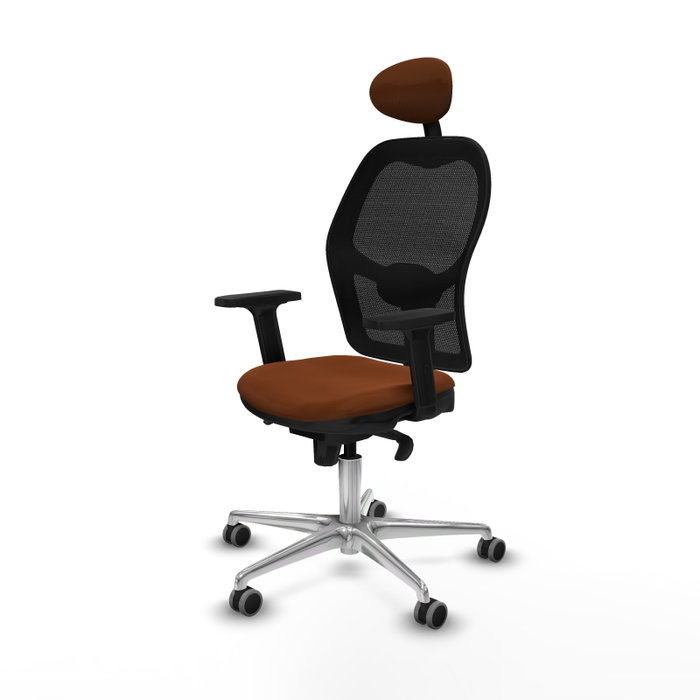 PIQUERAS Y CRESPO Silla de oficina Jorquera con mecanismo Sincro, Marrón y Negro PIQUERAS Y CRESPO Silla de oficina Jorquera con mecanismo Sincro, Marrón y Negro