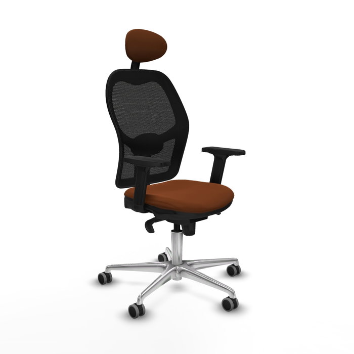 PIQUERAS Y CRESPO Silla de oficina Jorquera con mecanismo Sincro, Marrón y Negro PIQUERAS Y CRESPO Silla de oficina Jorquera con mecanismo Sincro, Marrón y Negro