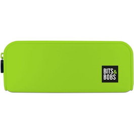 Grafoplás Portatodo de Silicona Bits&Bobs Verde con Cierre Cremallera, Tacto Suave y Resistente al Agua