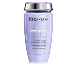 Kerastase Champú Violeta Blond Bain Uviolet 250 mL para Cabello Rubio Frío, Neutraliza Tonos Amarillos y Metálicos con Ácido Hialurónico
