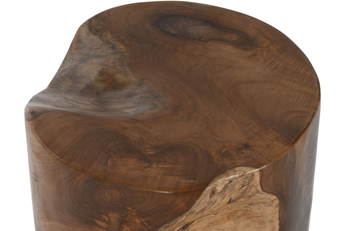 DKD Home Decor Mesita Auxiliar de Teca Tronco Natural