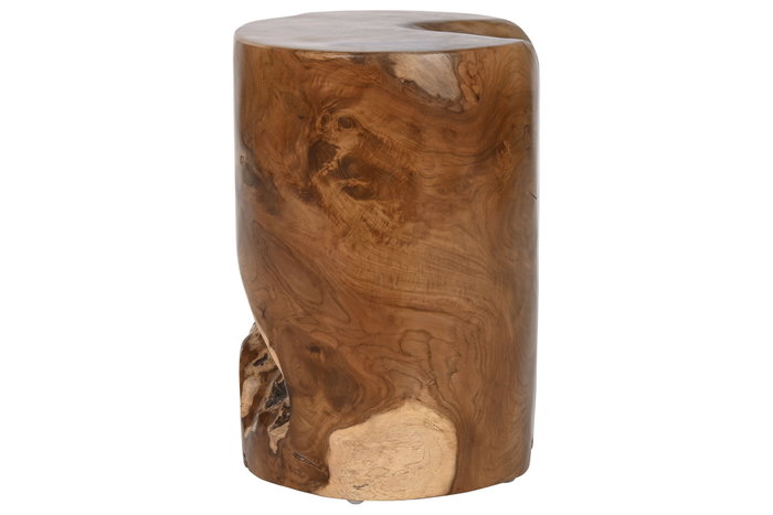 DKD Home Decor Mesita Auxiliar de Teca Tronco Natural
