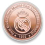 REAL MADRID Moneda Coleccionable 1902 en Bronce - Réplica Conmemorativa del Origen del Club en Cápsula Acrílica