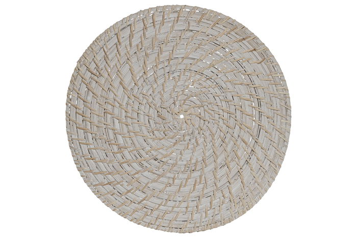 DKD Home Decor Balines Blanco Natural Ratan Bambu 34 x 34 x 1.5 cm
