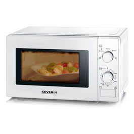 Severin MW 7770 Microondas Grill 800 W, 23 L, 5 Niveles de Potencia, Plato Giratorio de Vidrio, Acabado en Acero Inoxidable