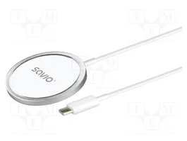 SAVIO Cargador de inducción Qi blanco 15W LA-11