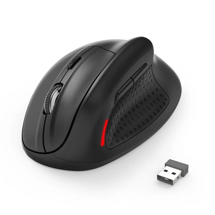 Redragon BM-4033 Ratón Vertical Inalámbrico 2.4GHz 4000DPI Negro Oficina