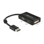 DeLOCK Adaptador DisplayPort a 1 x VGA + 1 x HDMI + 1 x DVI Negro 0.16m