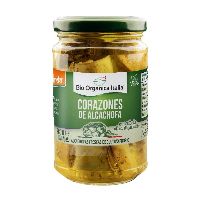 BIO ORGANICA ITALIA Corazones de Alcachofa Demeter 280 g