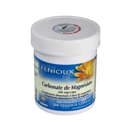 FENIOUX Carbonato de Magnesio 200 Cápsulas Contribuye al Sistema Nervioso