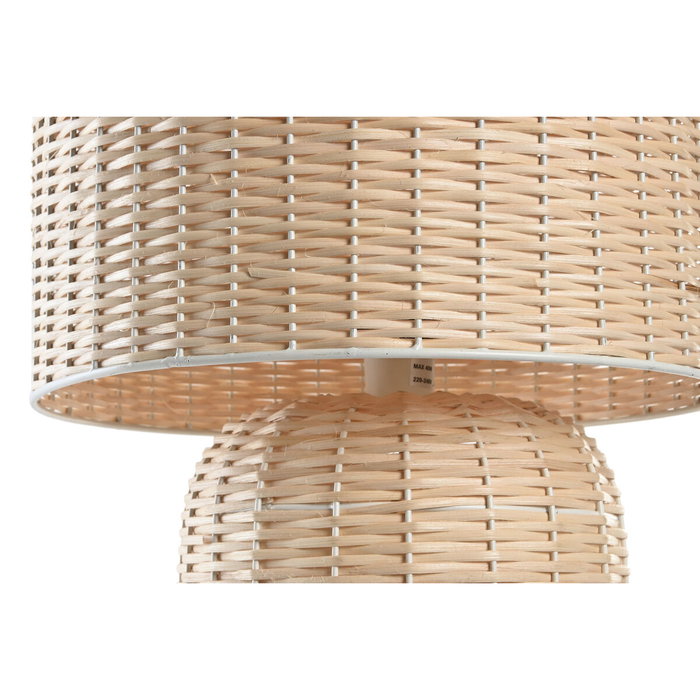 DKD Home Decor Lámpara de sobremesa de ratán Beige 40x40x61 cm