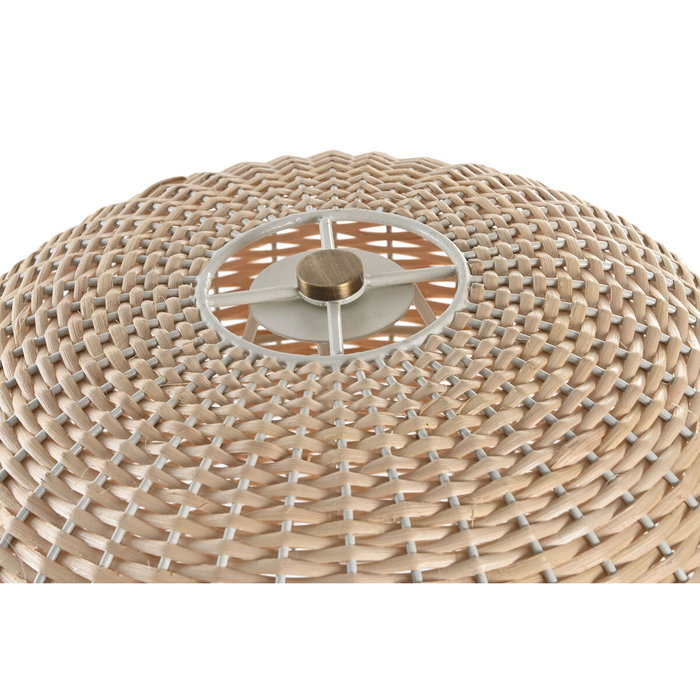DKD Home Decor Lámpara de sobremesa de ratán Beige 40x40x61 cm