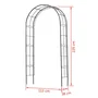 Nature Arco de pérgola en acero galvanizado 113x38xH229cm Negro