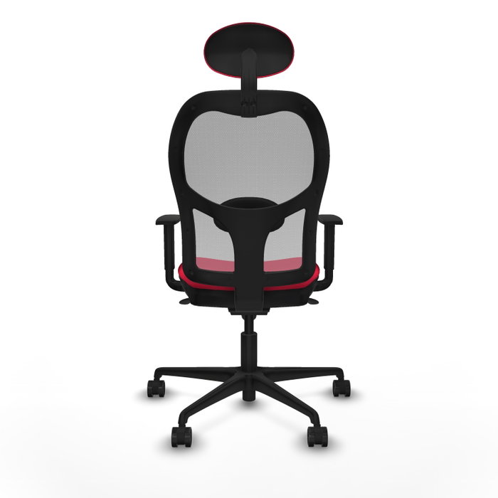 PIQUERAS Y CRESPO Silla de oficina Jorquera Mecanismo Sincro Rojo/Gris